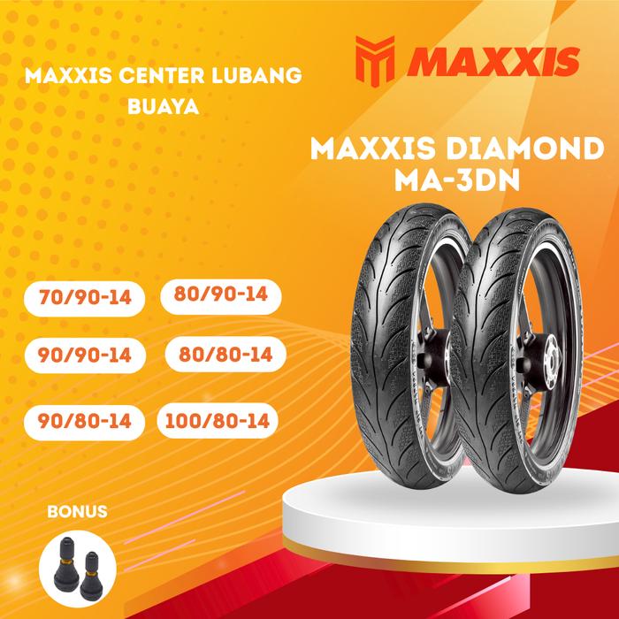 (FREE PENTIL + WRAPING) BISA PAYLATER BAN MAXXIS DIAMOND MA-3DN TUBELESS / ( 70/90 - 80/90 - 90/90 -