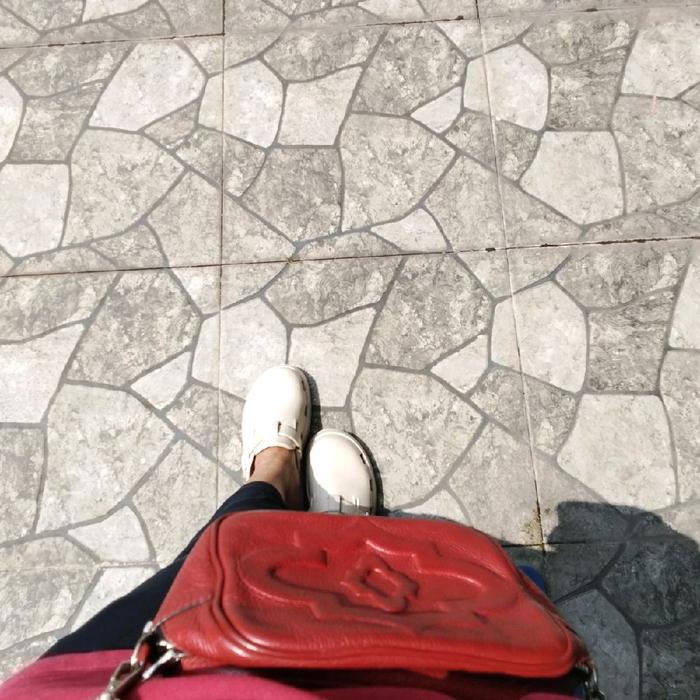 tote bag warna coklat motif peta