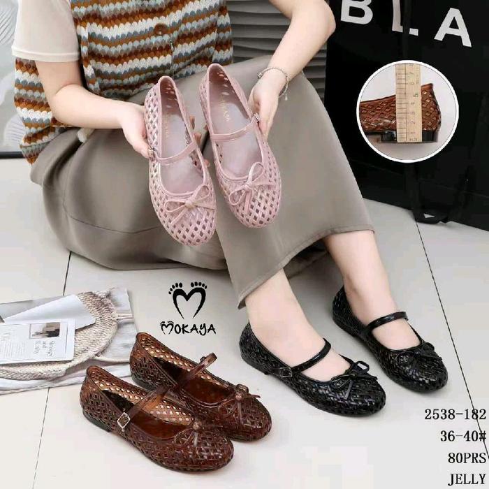 Sandal Sepatu Wanita Jaring Kekinian Mokaya2538