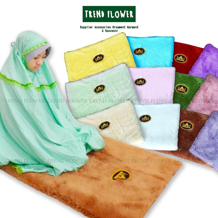 SAJADAH ANAK KARPET BULU RASFUR PREMIUM 60X105 CM TEBAL HALUS RASFUR AMBAL SHALAT Lembut Muslim