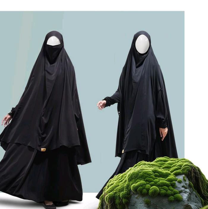 FK ARISHA BY KHADIJAH KHIMAR DAYLI. SUPER JETBLACK