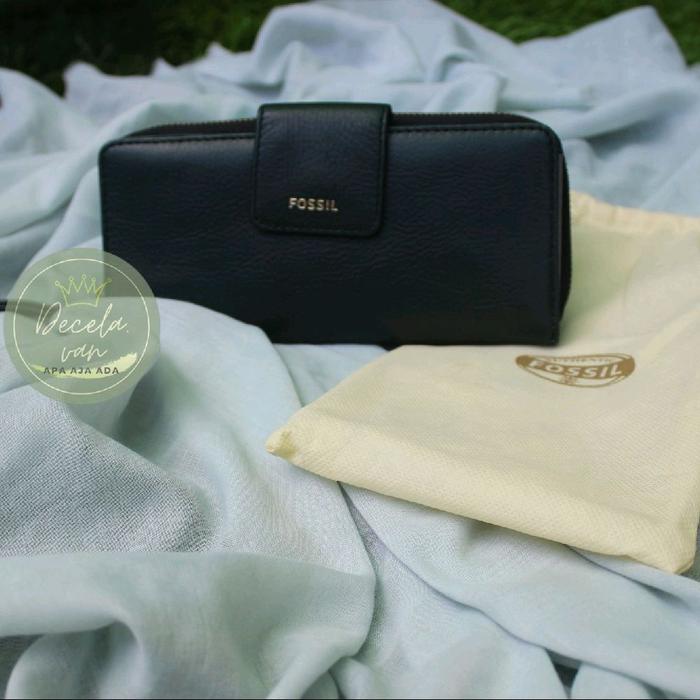 Fossil Madison Zip Clutch Spruce Dompet Wanita New 100% Ori
