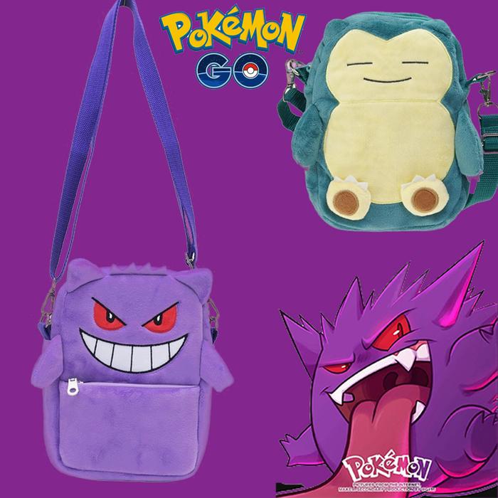 Pokemon Gengar Plush Shoulder Bags Anime Snorlax High Capacity