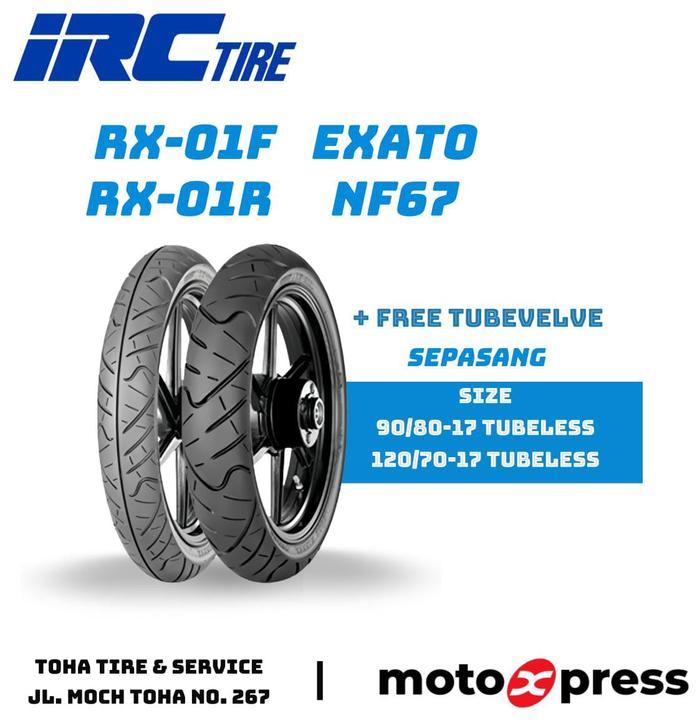 Sepasang Ban Vixion Old & MxKing IRC RX-01 & EXATO & NF67 Tubeless