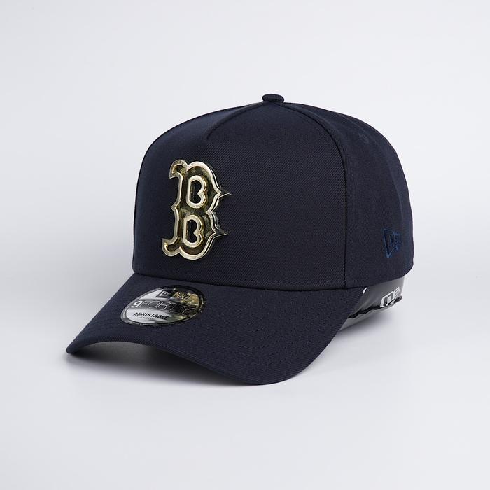 topi new era original boston red sox metal outline infill camo navy