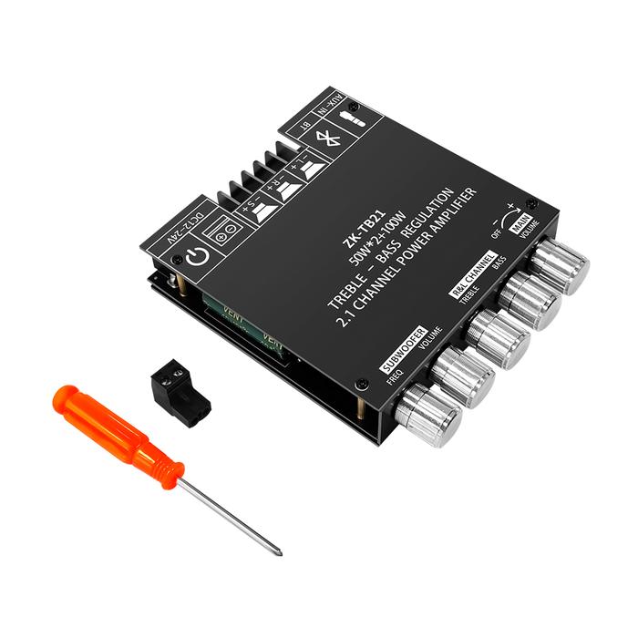 Terlaris, Audio ZK-TB21 Bluetooth 5.0 Stereo Audio Receiver Amplifier