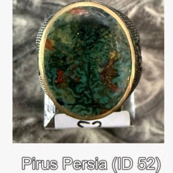 Pirus Persia Hijau Tua Lawasan Gradasi Urat Sakral