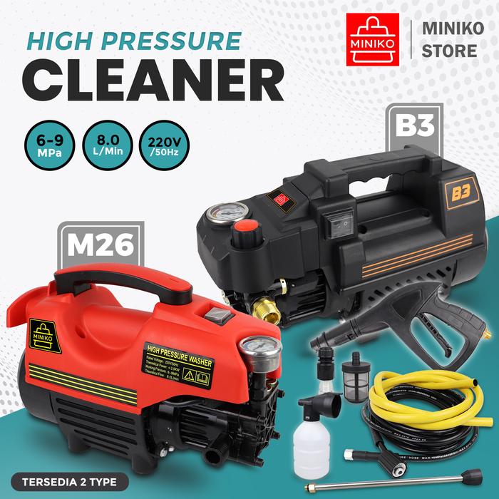 Alat Steam Cuci Motor Dan Mobil Jet Cleaner M26 Dan B3  Electric High Pressure/Tidak Berisik Miniko