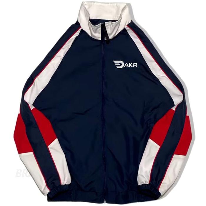 JAKET VINTAGE VARSITY WATERPROOF RETRO UNISEX Pria Wanita Distro Parasut Tebal Keren Casual Hitam si