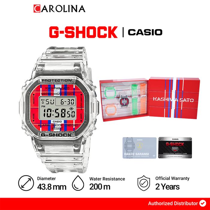 Jam Tangan Pria Casio G-Shock DWE-5600KS-7D X Kashiwa Sato Carbon Core Guard Digital Dial Resin Ban