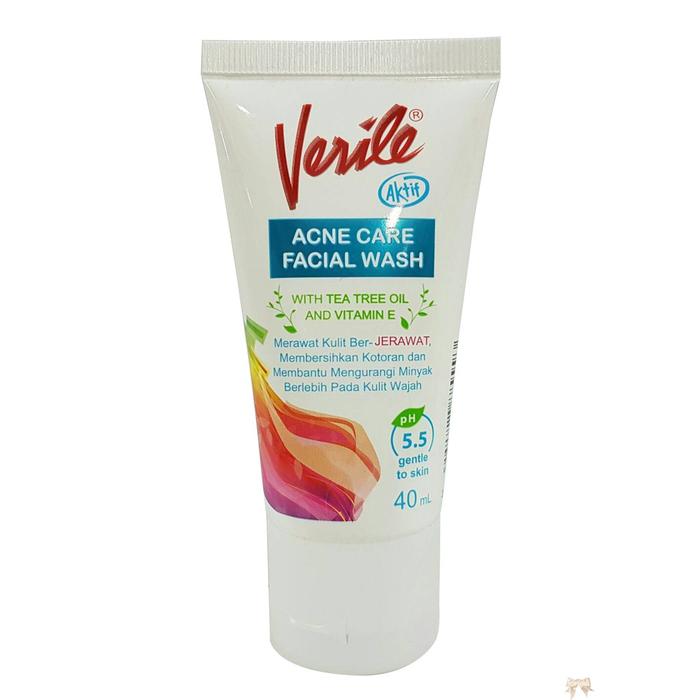 Facial Wash Verile 40 ml / sabun acne care face wash kulit berjerawat
