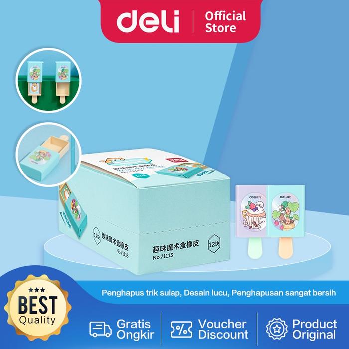 Deli Magic Eraser / Penghapus Hapusan Trik Sulap Desain Lucu 71113