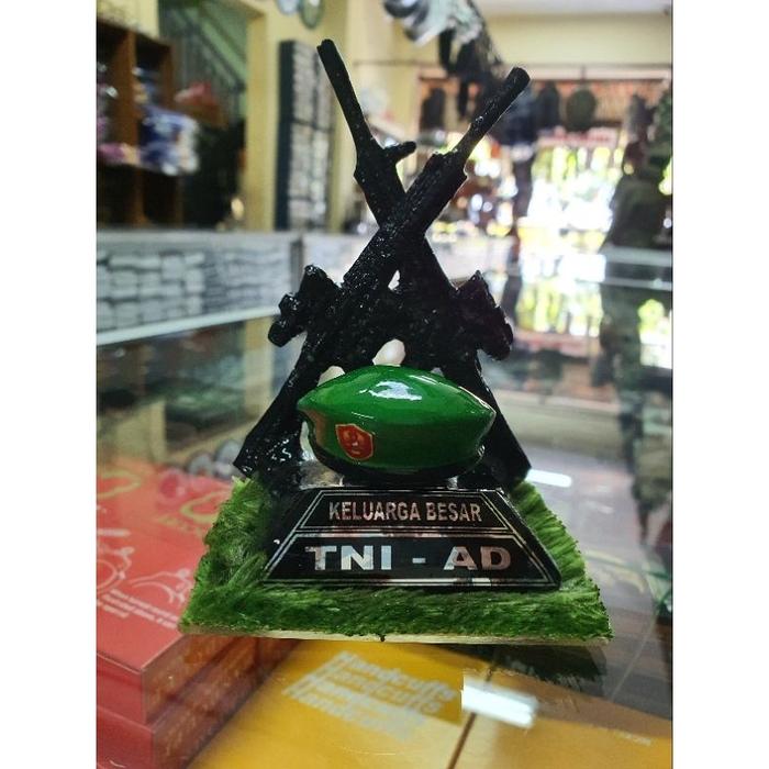 Miniatur Baret Tni Ad Tembak  | Patung Miniatur Mobil Tni Ad Senjata | Pajangan Figure Kecil Tni Ad 