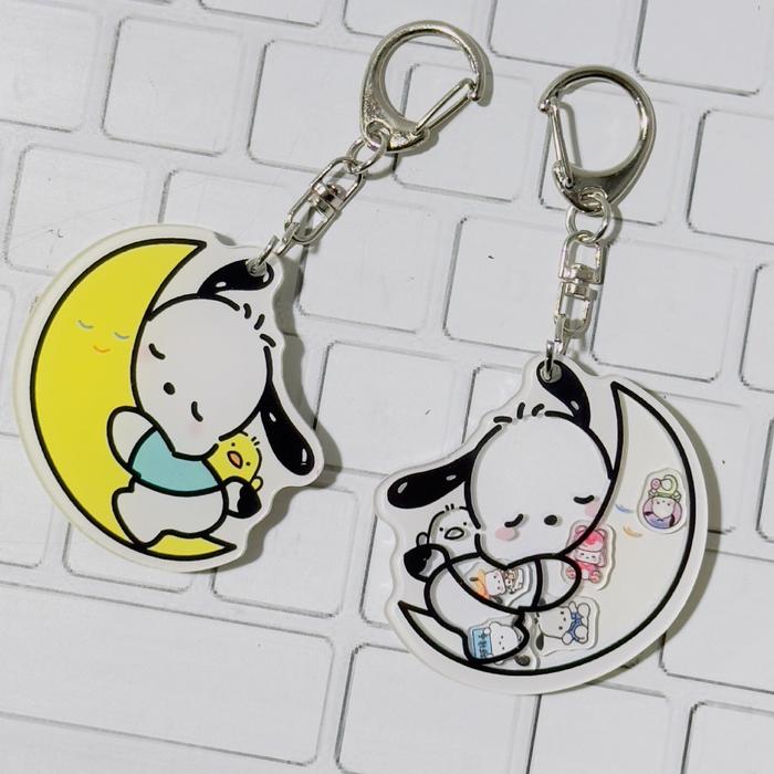 Kawaii Sanrio Shaker Key Holder Keychain Hanger Accessories Cute Anime Shaker Car Keychain Charms Pe