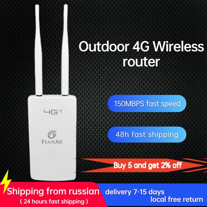 TIANJIE 4G LTE Wireless AP Wifi Router Hotspots CAT4 Outdoor LAN WAN