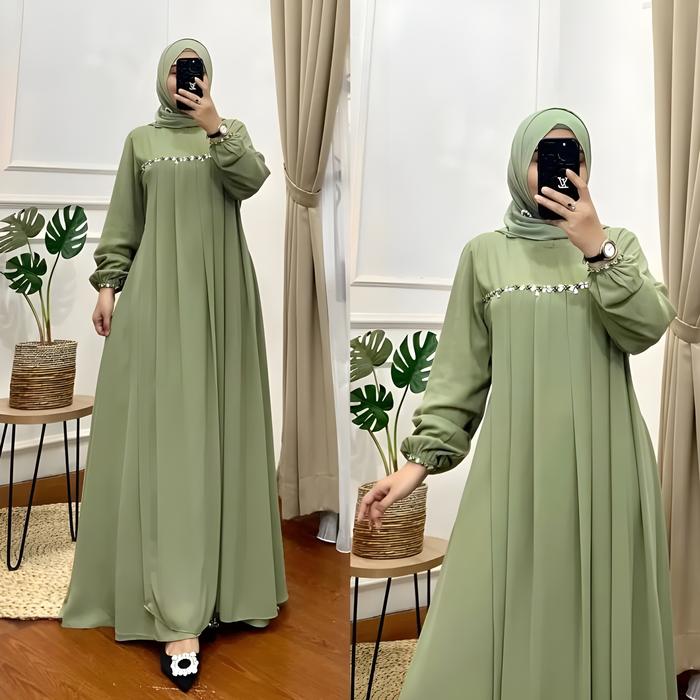 dres simple /gamis muslimah elegan kualitas premium