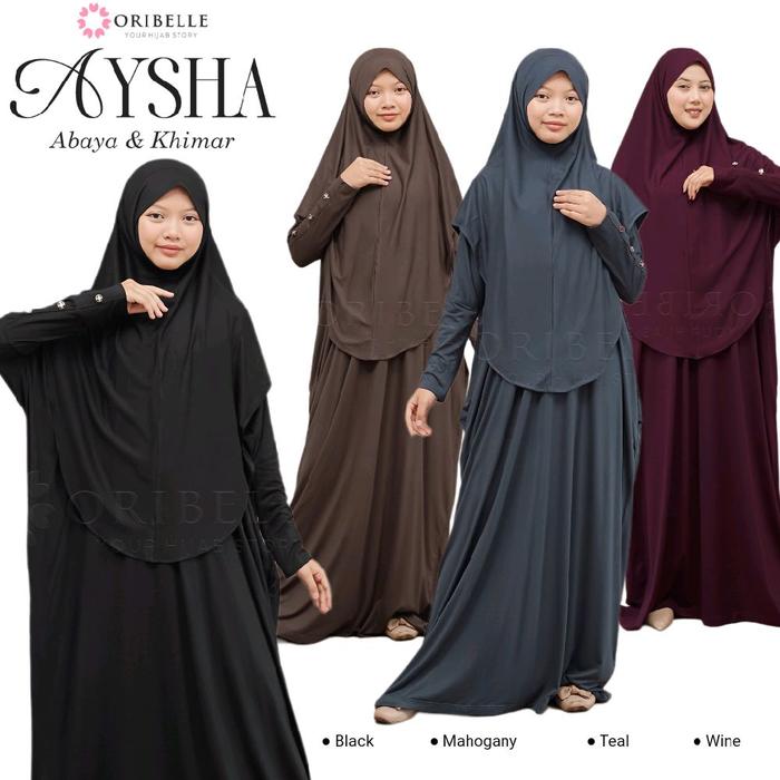 Oribelle Indonesia AYSHA Abaya Batwing Spandex Rayon Oversize Gamis Hajji dan Umroh Baju Lebaran 202