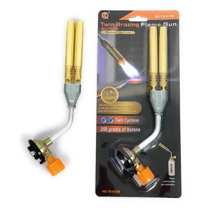 Portable Gas Torch Butane Flame Gun Las Aluminium Tembaga Kepala Obor Blender Las Pipa Ac