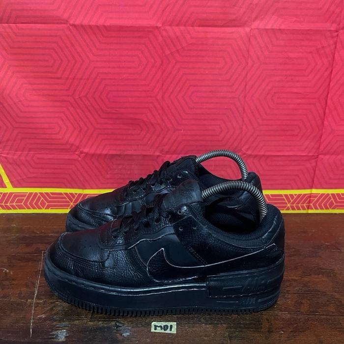Sepatu second ori nike af1 low shadow triple black size 38