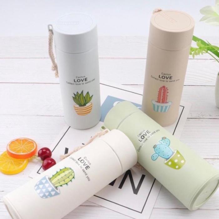 Botol Minum Kaca / Botol Minum Kaktus / Botol Minum Unik / Botol Kaca 450ml