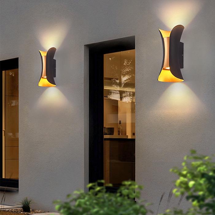 10W 6W Watt 2 ArahLampu Dinding Hias Bambu Outdoor Indoor Taman Pilar Teras Minimalis LEDLampu Din