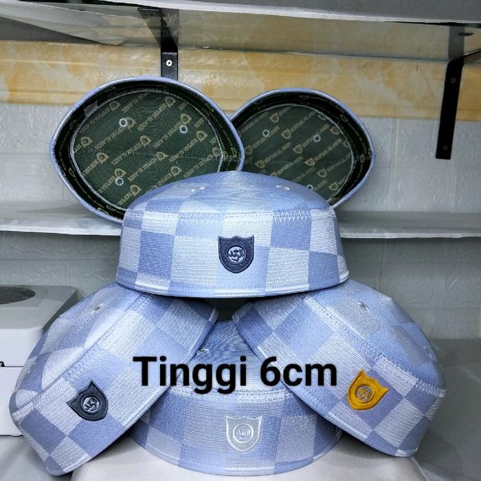 Kopiah/peci Malaysia Catur PREMIUM, Peci Putih Malaysia Catur A5, Songkok Putih Kain Sutra Asli Meng