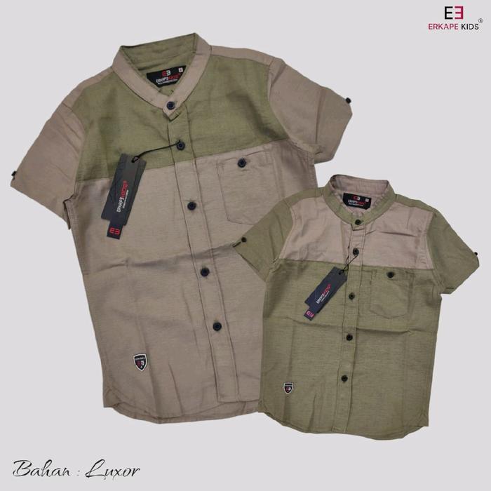 Kemeja Anak Pria Erkape Lengan Pendek Fashion