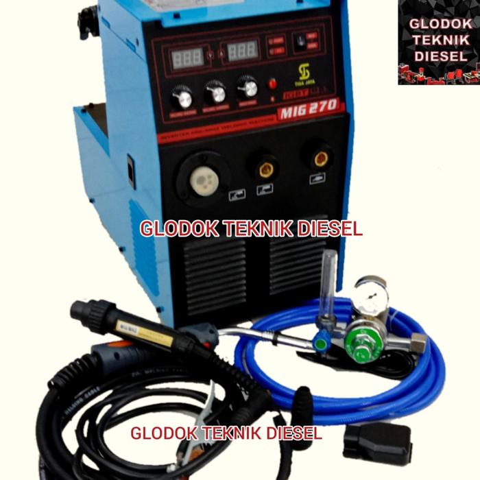 MESIN LAS NBC MIG 270 A CO2 Welding Machine MAG 270A MIG270A 220V Trafo Las Inverter IGBT TIGA JAYA