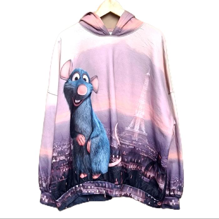 Hoodie bershka x disney ratatouille oversize rare item
