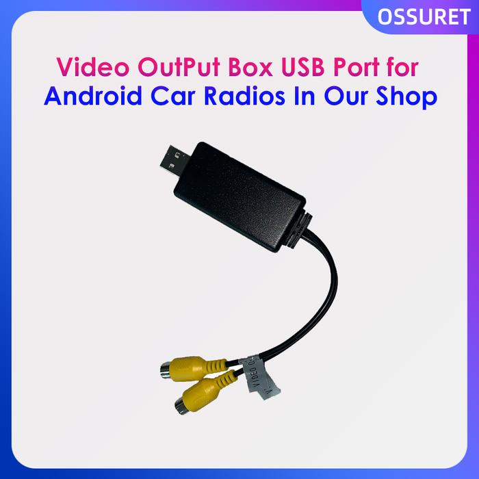 Car AV Video OutPut Box USB Port To CVBS Adapter with APK for Android