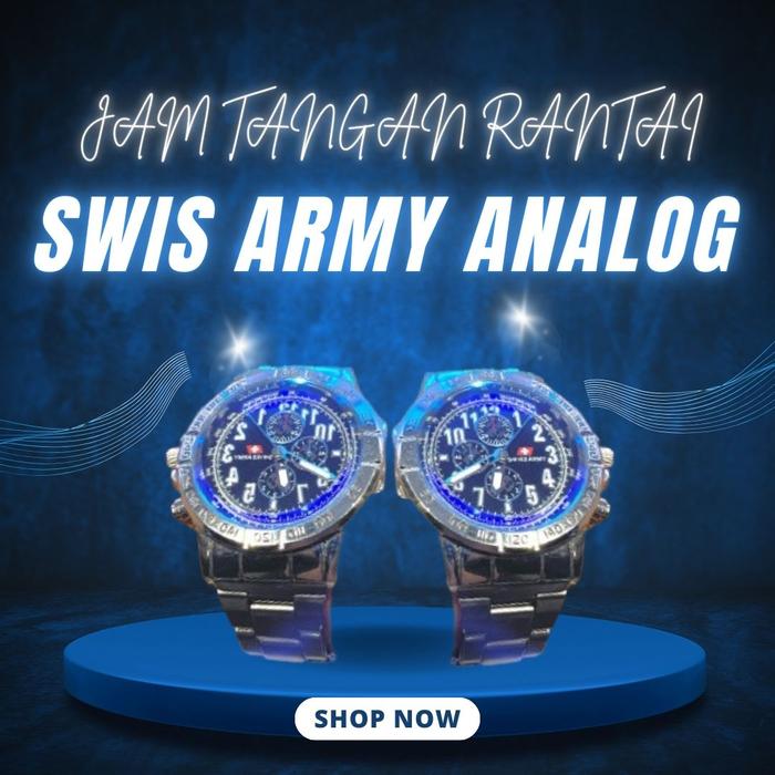 JAM TANGAN RANTAI SWIS ARMY ANALOG