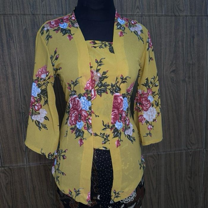 Atasan Kebaya Sifon Bunga/Kebaya Sifon Yoryou/ Kebaya Jadi Bunga