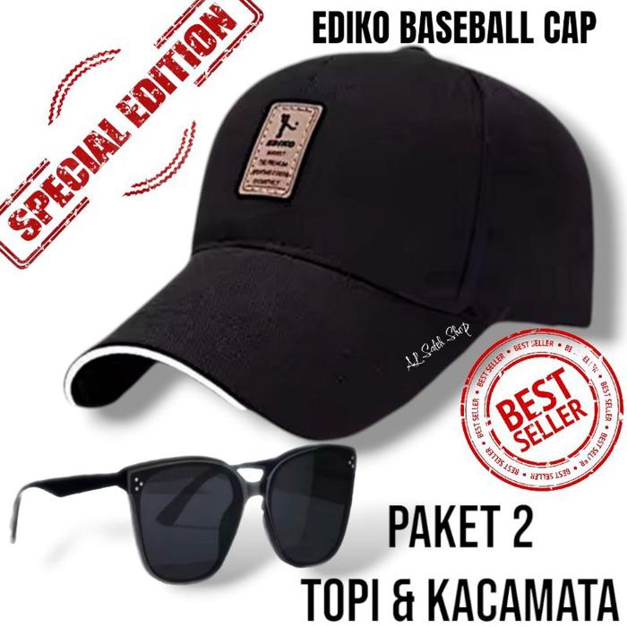 topi baseball korean style y016 dengan kacamata gratis