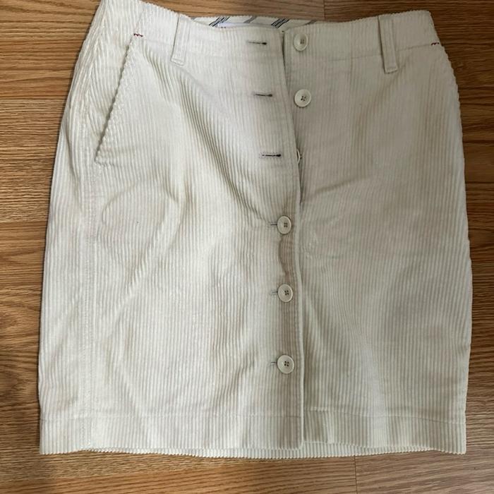 Uniqlo ines de la fressange skirt corduroy beige original rok