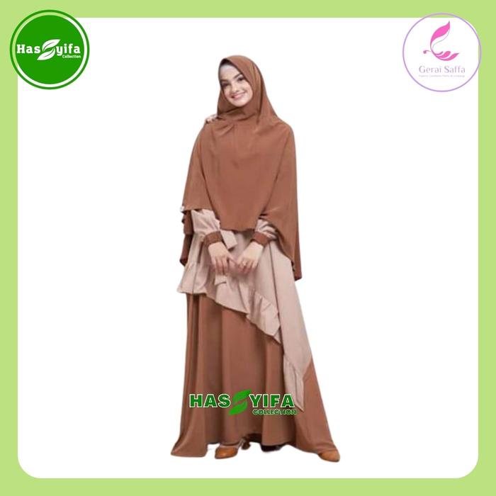Gerai Cinta Yasmin Coklat Gamis Gerai Cinta