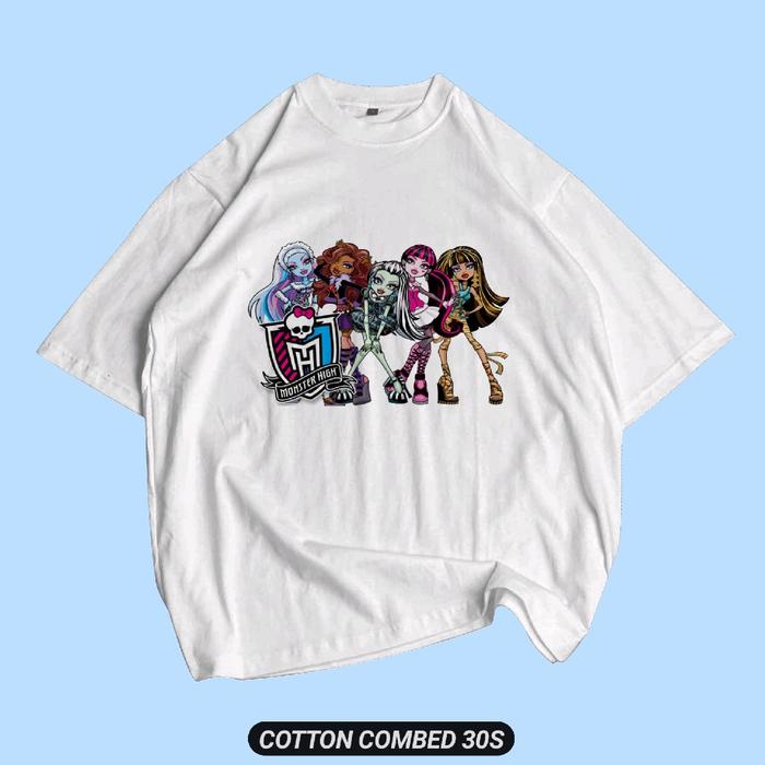 Kaos Monster High Anak Perempuan/Baju Cartoon Anak Monster High/Kaos Anak Perempuan Monster High Fas