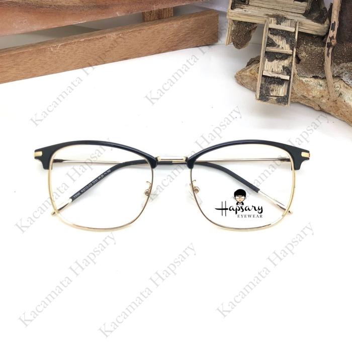 Frame & Kacamata Wanita 2713 Perempuan Besi Plastik Lensa Blueray Photocromic Bluecromic Biru Antira