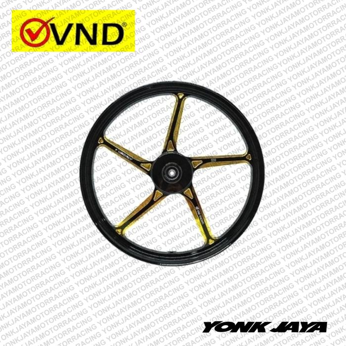 VELK/VELG VND AK55 BEAT VARIO 110 SCOOPY SPACY GENIO 140/160-17 BLACK/GOLD 2TONE