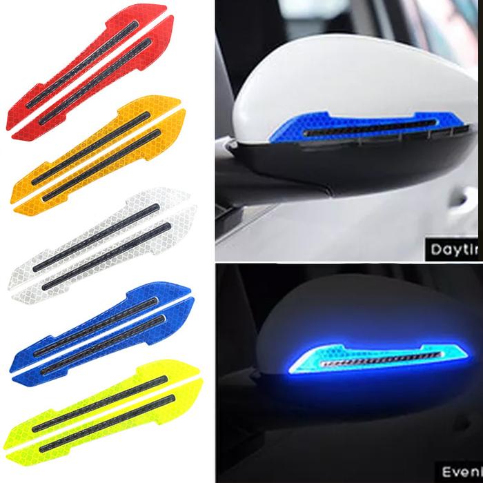 2PCS Car Reflective Sticker Car-styling Rearview Mirror Sticker