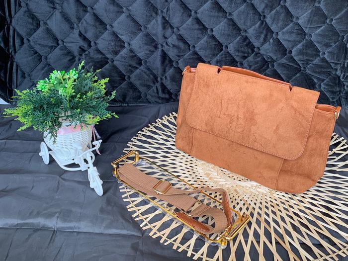 TAS SELEMPANG WANITA IMPORT COKLAT HONGYANG