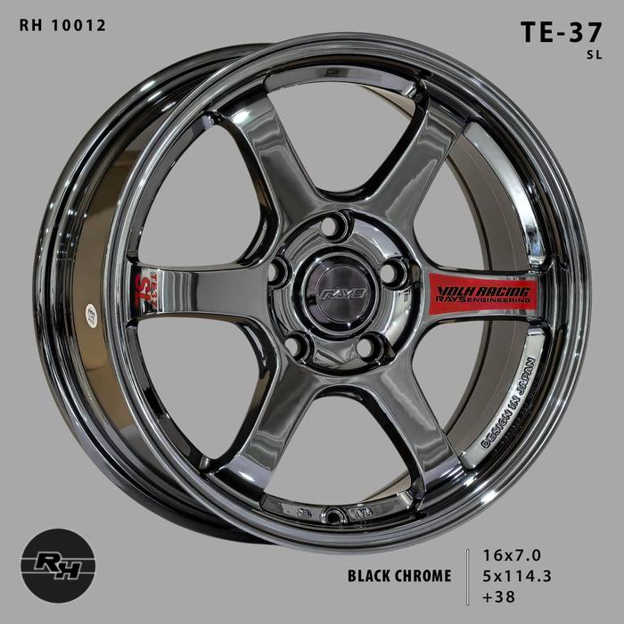 TE37SL/RH10012 BLACK CHROME H5 JF LUXURY R16