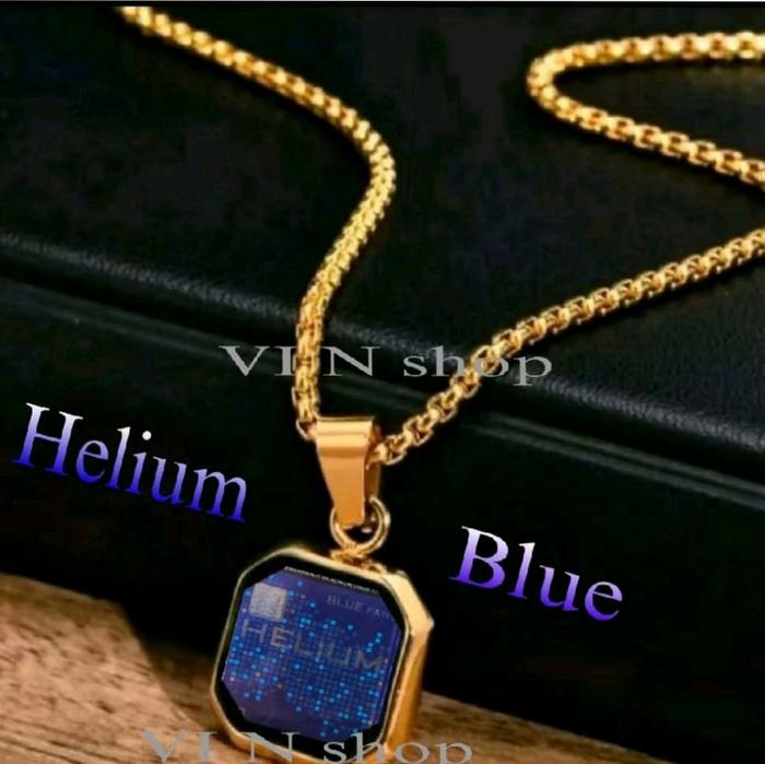 aksesoris kalung nama portable helium blue terbaru.