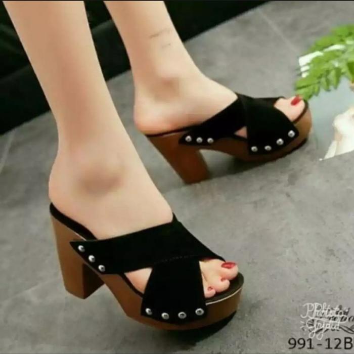 Is75 SANDAL HIGHHEELS NEW SILANG SELOP T-47K Berkualitas