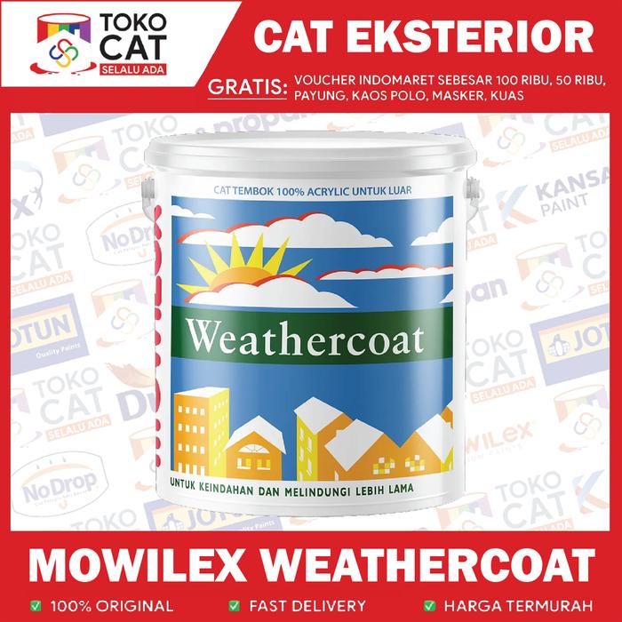 Cat Tembok Eksterior // Mowilex Weathercoat Tinting ( LAKESTONE ) 2,5 L // Kemasan Galon