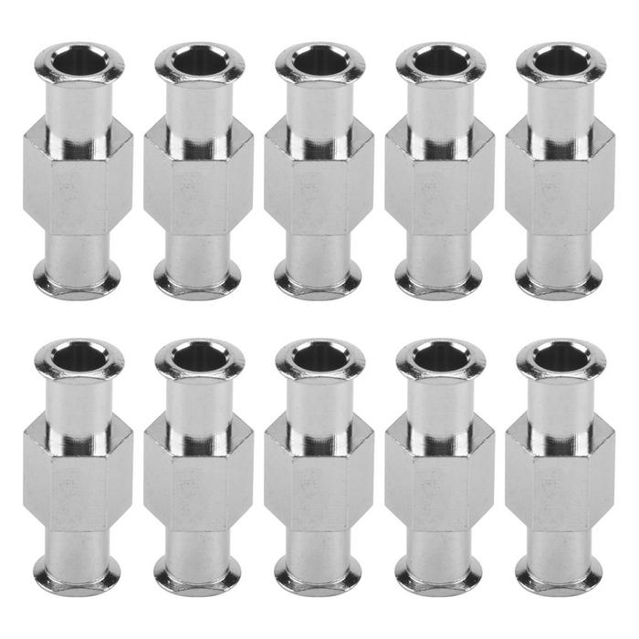 10Pcs Coupler Luer Syringe Connector Metal Double Joints Luer Lock Adapter Coupler for Pneumatic Par