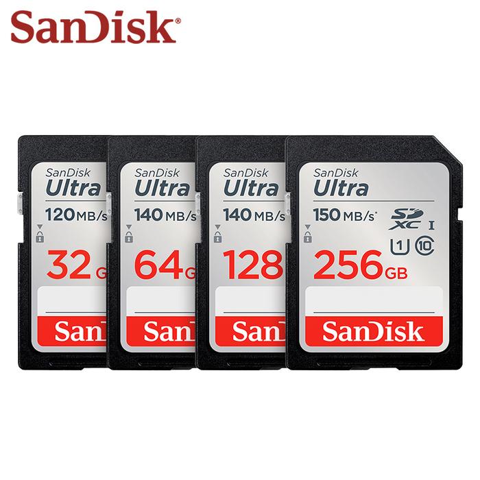 SanDisk 256GB Ultra SD Card SDXC SD Card 128GB Flash Card 64GB SDHC