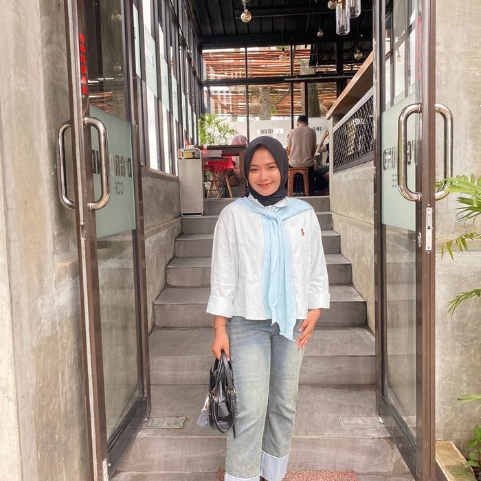 Celana jeans wanita highwaish stretchy jeans melar lipat celana jeans panjang cigar pants slim-fitti