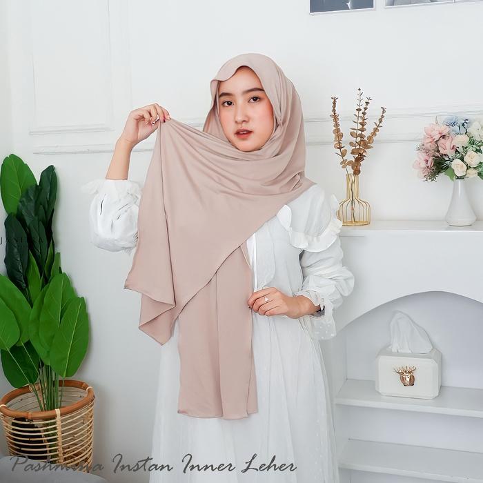 PROMO !!! Pashmina Inner Jersey Premium Tebal Menutup Leher Mleyot Flowly / Pasmina Kaos Rayon Oval 
