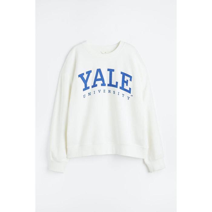 H&M Motif-detail sweatshirt - White/Yale