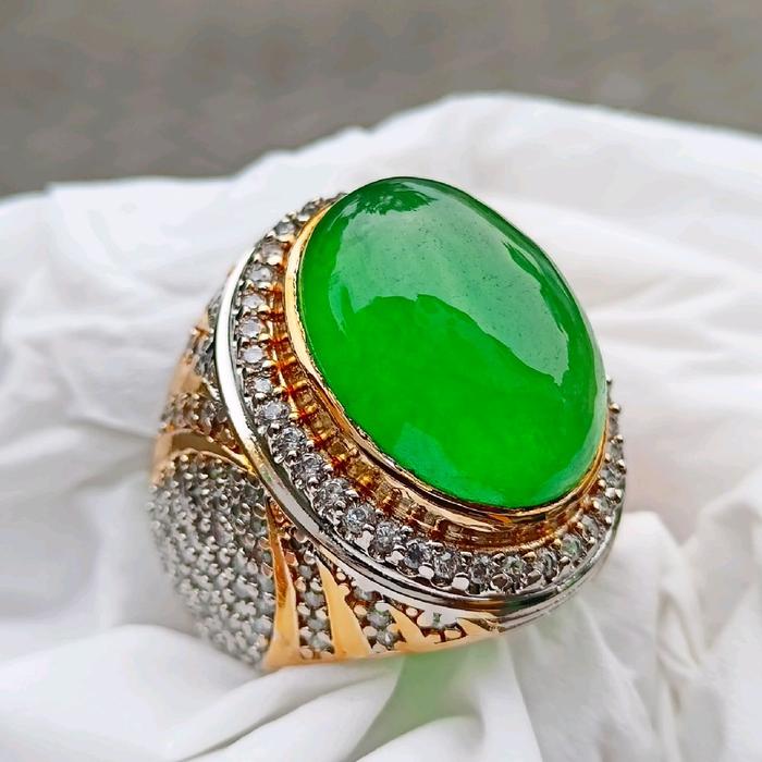 CINCIN BATU GIOK BURMA YANMAR KRISTAL 15x20 100%ORI
